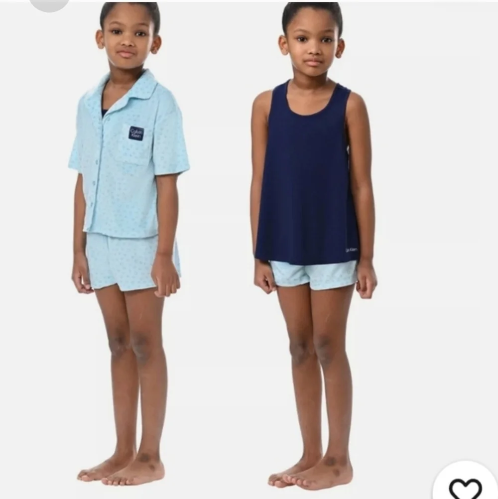 Calvin Klein Ck Youth 3 Piece Sleepwear Pajama SET Light Blue NEW